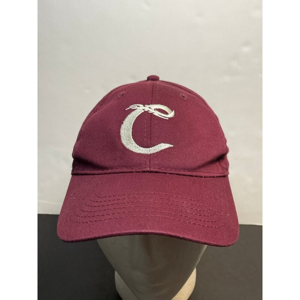 Papa's Pizza Parlor hat youth 7" strap back burgundy red